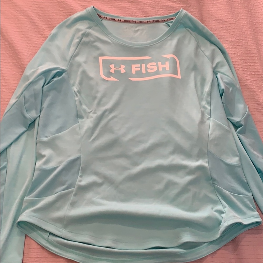 Under armour ladies fishing shirt.